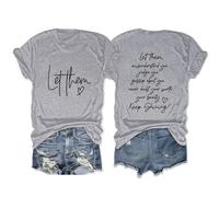 Let Them Misunderstand You Judge You T-Shirt Women Funny Saying Graphic Tees Printed Front and Back Motivational Tops 2025 New Blouses for Women Uk Tops for Women Uk