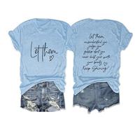 Let Them Misunderstand You Judge You T-Shirt Women Funny Saying Graphic Tees Printed Front and Back Motivational Tops 2025 New Blouses for Women Uk Tops for Women Uk