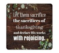 Let Them Sacrifice The Sacrifices of Thanksgiving Vintage Metal Signs Country Front Door Wall Art Plaques Wall Décor Garage Signs for Pubs Club Indoor Bathroom 12x12 Inch