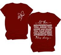 Let Them Shirt, Let Them Shirts for Women, Positive Saying Shirt, Mental Health Shirts for Women Man Claret