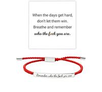 Let Them Tube Bracelet for Women, Self Worth Motivation Bracelet Adjustable Braided Rope Handmade Engraved Bracelet Stainless Steel To My Daughter Inspirational Jewelry Gifts for Women Best Friend
