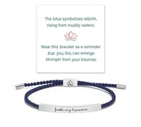 Let Them Tube Bracelet for Women, Self Worth Motivation Bracelet Adjustable Braided Rope Handmade Engraved Bracelet Stainless Steel To My Daughter Inspirational Jewelry Gifts for Women Best Friend