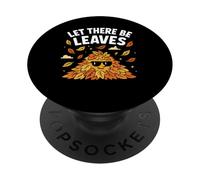 Let There Be Leaves Happy Fall Harvest Autumn Leaf Pun PopSockets Adhesive PopGrip