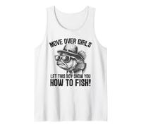 Let This Boy Show You How to Fish Funny Bass Tank Top