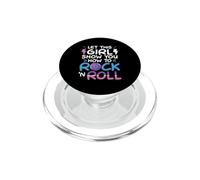 Let This Girl Show You How To Rock N Roll Retro Rocker Music PopSockets PopGrip for MagSafe