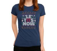 Let Tits Now Funny Christmas Design - Festive Christmas Clothing Gift Idea Merry Christmas Xmas Design Santa Winter Ladies T-Shirt, navy blue, M