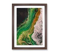 Let Us Be Abstract Framed Print | A4 Walnut Framed Wall Art | Ready to Hang | Abstract Fantasy Picture | Living Room Bedroom Lounge Office
