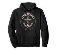 Let Us Hold Fast Hebrews 10:23 Christian Emblem Pullover Hoodie