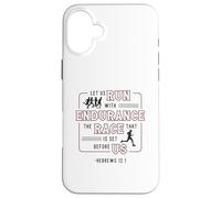 Let Us Run With Endurance The Race Marathon Running Case for iPhone 16 Plus