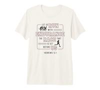 Let Us Run with Endurance The Race Marathon Running Premium T-Shirt
