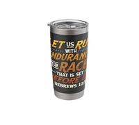 Let Us Run with Endurance The Race Marathon Running Stainless Steel Insulated Tumbler