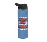 Let Us Run with Endurance The Race Marathon Running Stainless Steel Insulated Water Bottle