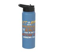 Let Us Run with Endurance The Race Marathon Running Stainless Steel Insulated Water Bottle