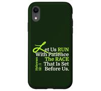 Let Us RUN With Patience the RACE That is Set Before Us, KJV Case for iPhone XR