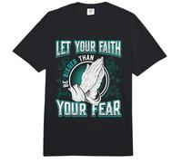 Let Your Faith Be Bigger Than Your Fear Religious Message Comfort Colors Adult Heavyweight T-Shirt