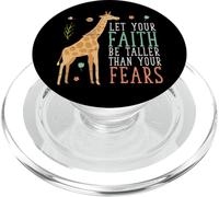 Let Your Faith Be Taller Than Your Fears Giraffe PopSockets PopGrip for MagSafe