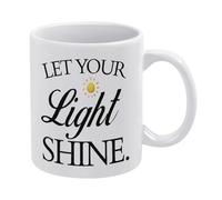 Let Your Fight Shine Mug Funny Coffee Mug,Man Cave Prints,The Best Gift for Colleagues, Parents, and Grandparents, 110z Men and Women