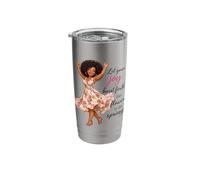 Let Your Joy Burst Forth Like Flowers in Spring Afro Queen Stainless Steel Insulated Tumbler
