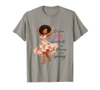 Let Your Joy Burst Forth Like Flowers in Spring Afro Queen T-Shirt