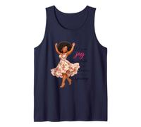 Let Your Joy Burst Forth Like Flowers in Spring Afro Queen Tank Top