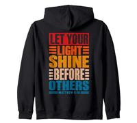 Let Your Light Shine Before Others Matthew 5:16 Vintage Zip Hoodie