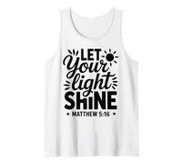 Let Your Light Shine - Inspirational Bible Verse Christian Tank Top