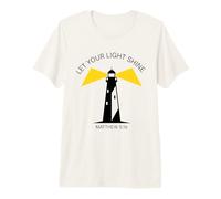 Let Your Light Shine Lighthouse Matthew 5:16 Premium T-Shirt