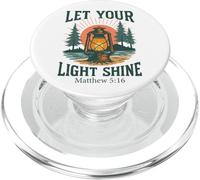 Let Your Light Shine - Matthew 5:16 Camping PopSockets PopGrip for MagSafe