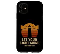 Let Your Light Shine Matthew 5:16 Retro Bible Verse Case for iPhone 11
