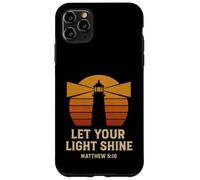 Let Your Light Shine Matthew 5:16 Retro Bible Verse Case for iPhone 11 Pro Max