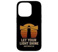 Let Your Light Shine Matthew 5:16 Retro Bible Verse Case for iPhone 14 Pro