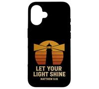 Let Your Light Shine Matthew 5:16 Retro Bible Verse Case for iPhone 16