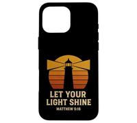 Let Your Light Shine Matthew 5:16 Retro Bible Verse Case for iPhone 16 Pro Max