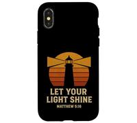 Let Your Light Shine Matthew 5:16 Retro Bible Verse Case for iPhone X/XS