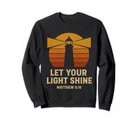 Let Your Light Shine Matthew 5:16 Retro Bible Verse Sweatshirt