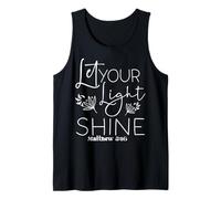 Let Your Light Shine Matthew 5:16 Uplifting Floral Tank Top
