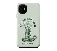Let Your Light Shine Matthew Christian Faith Candle Case for iPhone 11