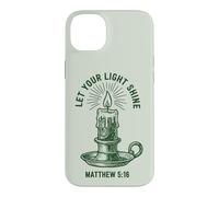 Let Your Light Shine Matthew Christian Faith Candle Case for iPhone 14 Plus