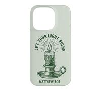 Let Your Light Shine Matthew Christian Faith Candle Case for iPhone 14 Pro