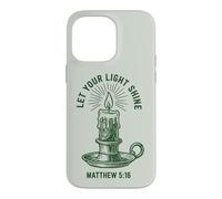 Let Your Light Shine Matthew Christian Faith Candle Case for iPhone 14 Pro Max