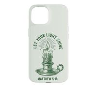 Let Your Light Shine Matthew Christian Faith Candle Case for iPhone 15
