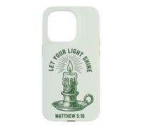 Let Your Light Shine Matthew Christian Faith Candle Case for iPhone 15 Pro