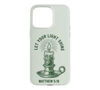 Let Your Light Shine Matthew Christian Faith Candle Case for iPhone 15 Pro Max