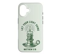 Let Your Light Shine Matthew Christian Faith Candle Case for iPhone 16