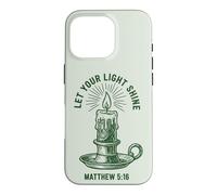 Let Your Light Shine Matthew Christian Faith Candle Case for iPhone 16 Pro