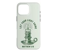 Let Your Light Shine Matthew Christian Faith Candle Case for iPhone 16 Pro Max