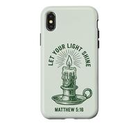 Let Your Light Shine Matthew Christian Faith Candle Case for iPhone X/XS