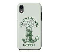 Let Your Light Shine Matthew Christian Faith Candle Case for iPhone XR