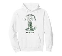 Let Your Light Shine Matthew Christian Faith Candle Pullover Hoodie