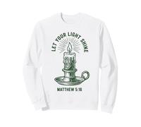 Let Your Light Shine Matthew Christian Faith Candle Sweatshirt